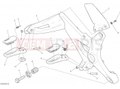 DUCATI Monster 821 Stripe FOOTRESTS, RIGHT [MOD:M821 STR]