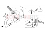 F-3 SWITCH/CABLE - Honda FJS600D6 SILVER WING 2006