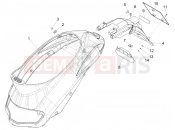 PIAGGIO Liberty 50 Corporate Rear cover - Splash guard