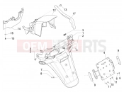 PIAGGIO MP3 350  Maxi Sport Rear cover - Splash guard