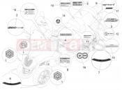 PIAGGIO MP3 500 MAXI Sport ABS Plates - Emblems