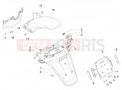 PIAGGIO MP3 500 MAXI Sport ABS Rear cover - Splash guard