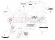 PIAGGIO MP3 500 Sport Advanced Plates - Emblems