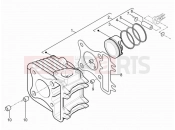 Cylinder-piston-wrist pin unit - Piaggio Typhoon 125 4T 2V 2018