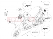 Plates - Emblems - Piaggio Zip 100 4T (APAC) 2014