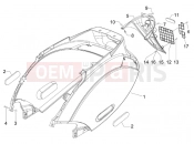 Rear cover - Splash guard - Piaggio Zip 100 4T (APAC) 2014