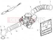Carburettor, assembly - Union pipe - Piaggio Zip 100 4T (APAC) 2016