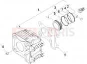 Cylinder-piston-wrist pin unit - Piaggio Zip 100 4T (APAC) 2016