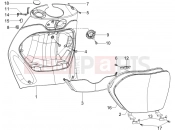 Front glove-box - Knee-guard panel - Piaggio Zip 100 4T (APAC) 2016