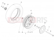 Front wheel - Piaggio Zip 50 4T 25 Km/h 2020