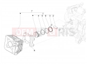 Cylinder-piston-wrist pin unit - Piaggio Zip 50 4T 2022