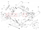 MOTOGUZZI V7 III Racer Limited 750 Exhaust pipe