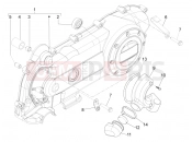 PIAGGIO Typhoon 50 4T 4V (USA / CA) Crankcase cover - Crankcase cooling