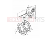 Triumph 1992 TRIDENT Front Brake Caliper & Disc