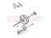 TRIUMPH SPEED TRIPLE (CARBS) Rear Wheel & Final Drive 900cc