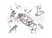 Triumph 2000 SPEED TRIPLE 885cc\955cc (EFI) > 141871 Rear Mudguard & Battery Box