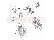 Triumph 2000 SPEED TRIPLE 885cc\955cc (EFI) > 141871 Front Brake Caliper & Discs