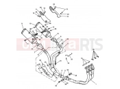 Exhaust System 281466 - Triumph SPEED TRIPLE 210445 > 461331 2009