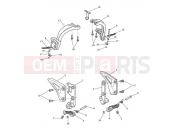 Triumph 2014 SPEED TRIPLE 461332 > 735437 Footrests & Mountings