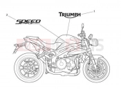 Triumph 2014 SPEED TRIPLE 461332 > 735437 Decals 657552