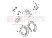Triumph 2014 SPEED TRIPLE 461332 > 735437 Front Brake Caliper & Discs