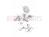 Rear Brake Caliper & Disc - Triumph DAYTONA 750/1000 1992