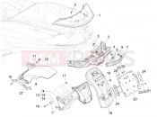 Rear cover - Splash guard - Piaggio MP3 530 HPE RST Exclusive 2022