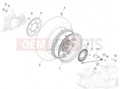 Rear wheel - Piaggio MP3 530 HPE RST Exclusive 2022