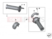BMW Motorrad BMW 2019 C models C 650 GT 16 (0C05, 0C15) EATED HANDLEBAR GRIPS