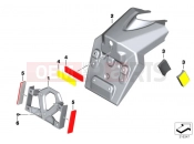 BMW Motorrad BMW 2019 C models C 650 GT 16 (0C05, 0C15) ICENSE PLATE BRACKET US / REFLECTORS