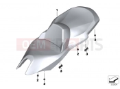 BMW Motorrad BMW 2019 C models C 650 GT 16 (0C05, 0C15) OW-PROFILE BENCH SEAT