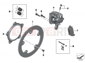 BMW Motorrad BMW 2019 C models C 650 GT 16 (0C05, 0C15) EAR WHEEL BRAKE