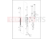 HARLEY-DAVIDSON DYNA FAT BOB 103  - FXDF 103 FORK, FRONT - ALL MODELS EXCEPT FXDLS (1 OF 2)