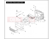 BATTERY TRAY & BATTERY - Harley-Davidson DYNA LOW RIDER - FXDL 2010