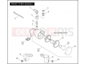 FRONT TURN SIGNALS - Harley-Davidson DYNA LOW RIDER - FXDL 2010