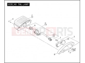 Harley-Davidson 2009 TOURING ULTRA CLASSIC  - FLHTCU SIDECAR TAIL LAMP