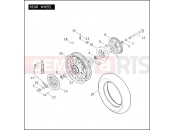 REAR WHEEL - Harley-Davidson CVO ULTRA CLASSIC - FLHTCUSE3 2008