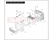 Harley-Davidson 2008 DYNA DYNA SUPER GLIDE  - FXD BATTERY TRAY & BATTERY