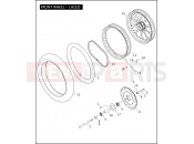 Harley-Davidson 2008 DYNA DYNA STREET BOB  - FXDB FRONT WHEEL - LACED