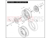 HARLEY-DAVIDSON DYNA LOW RIDER  - FXDL REAR WHEEL - CAST & SLOTTED