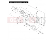 HARLEY-DAVIDSON CROSS BONES  - FLSTSB FRONT BRAKE CALIPER - FLSTSB