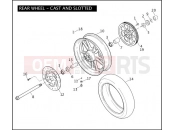 Harley-Davidson 2007 DYNA DYNA LOW RIDER  - FXDL REAR WHEEL - CAST