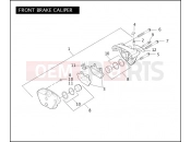 HARLEY-DAVIDSON DYNA STREET BOB  - FXDBI FRONT BRAKE CALIPER