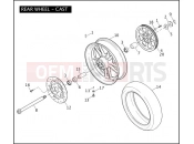 HARLEY-DAVIDSON DYNA STREET BOB  - FXDBI REAR WHEEL - CAST