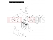 HARLEY-DAVIDSON DYNA LOW RIDER  - FXDL BATTERY TRAY & BATTERY