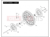HARLEY-DAVIDSON DYNA LOW RIDER  - FXDL FRONT WHEEL - CAST