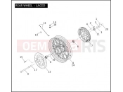 HARLEY-DAVIDSON DYNA LOW RIDER  - FXDL REAR WHEEL - LACED