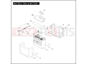 HARLEY-DAVIDSON DYNA WIDE GLIDE  - FXDWGI BATTERY TRAY & BATTERY