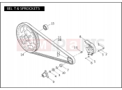 HARLEY-DAVIDSON VRSCB V-ROD 98  - VRSCB 98 BELT & SPROCKETS