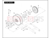 HARLEY-DAVIDSON VRSCB V-ROD 98  - VRSCB 98 REAR WHEEL